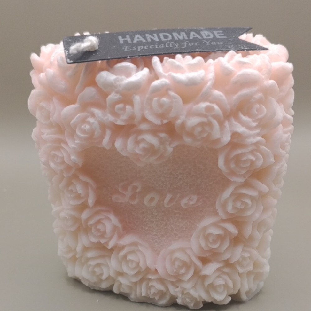 BaRich Candle For Life 💕 Handmade , Pink 🌹 Candle